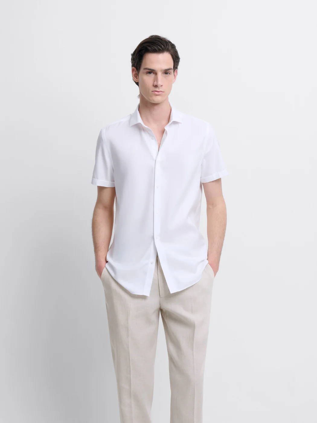 Chemise manches courtes double retors