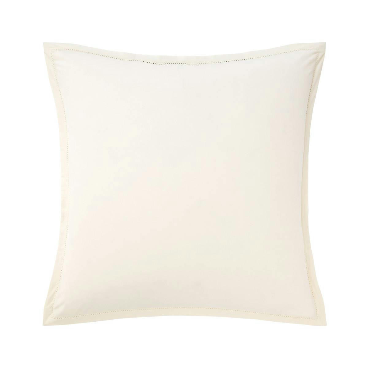 ALCOVE - Taie d'oreiller en percale de coton ecru 65 x 65 cm