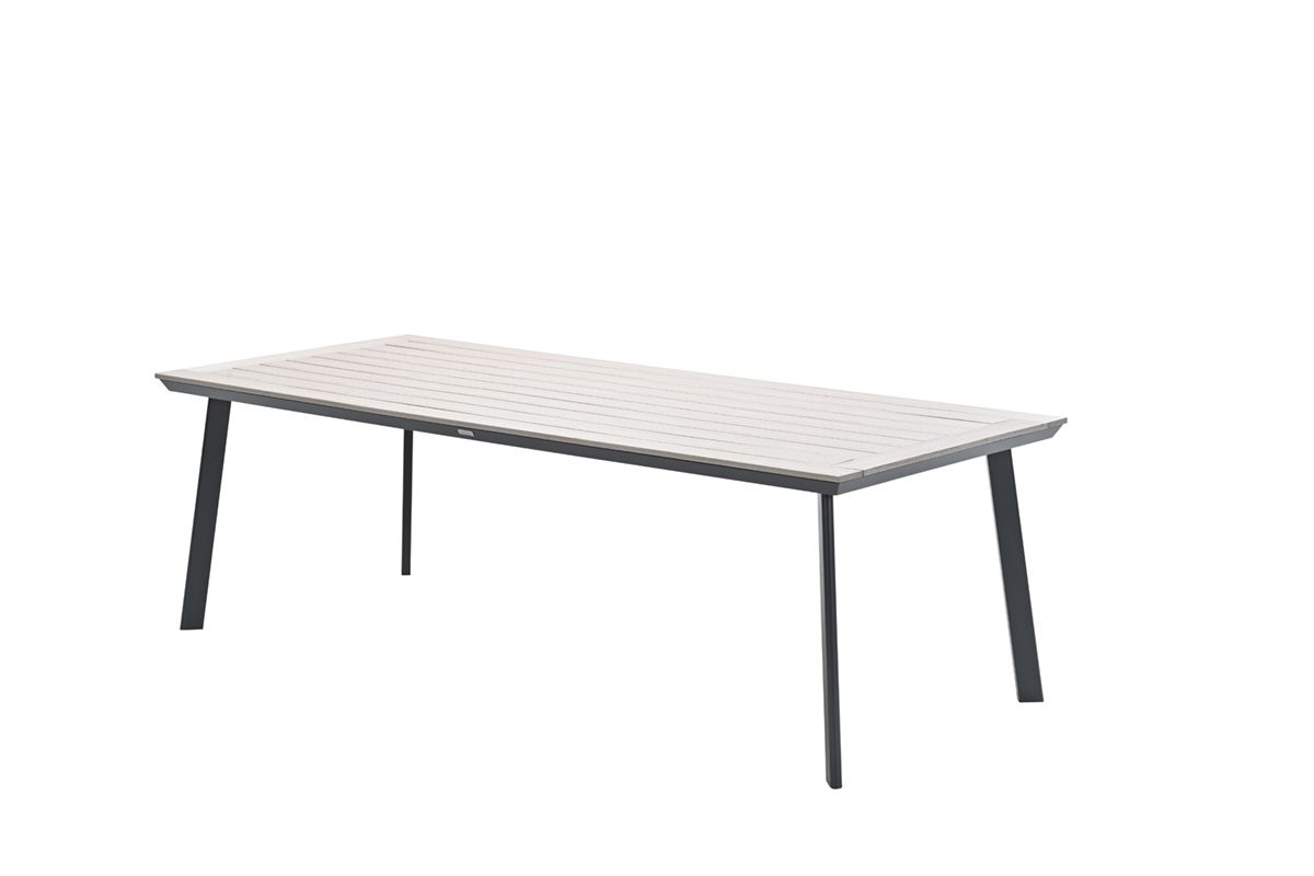 Vigo tafel - 230x100 cm - carbon black -light teak Vironwood