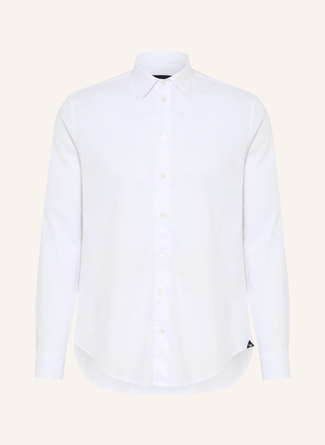 EMPORIO ARMANI Hemd Comfort Fit mit Leinen