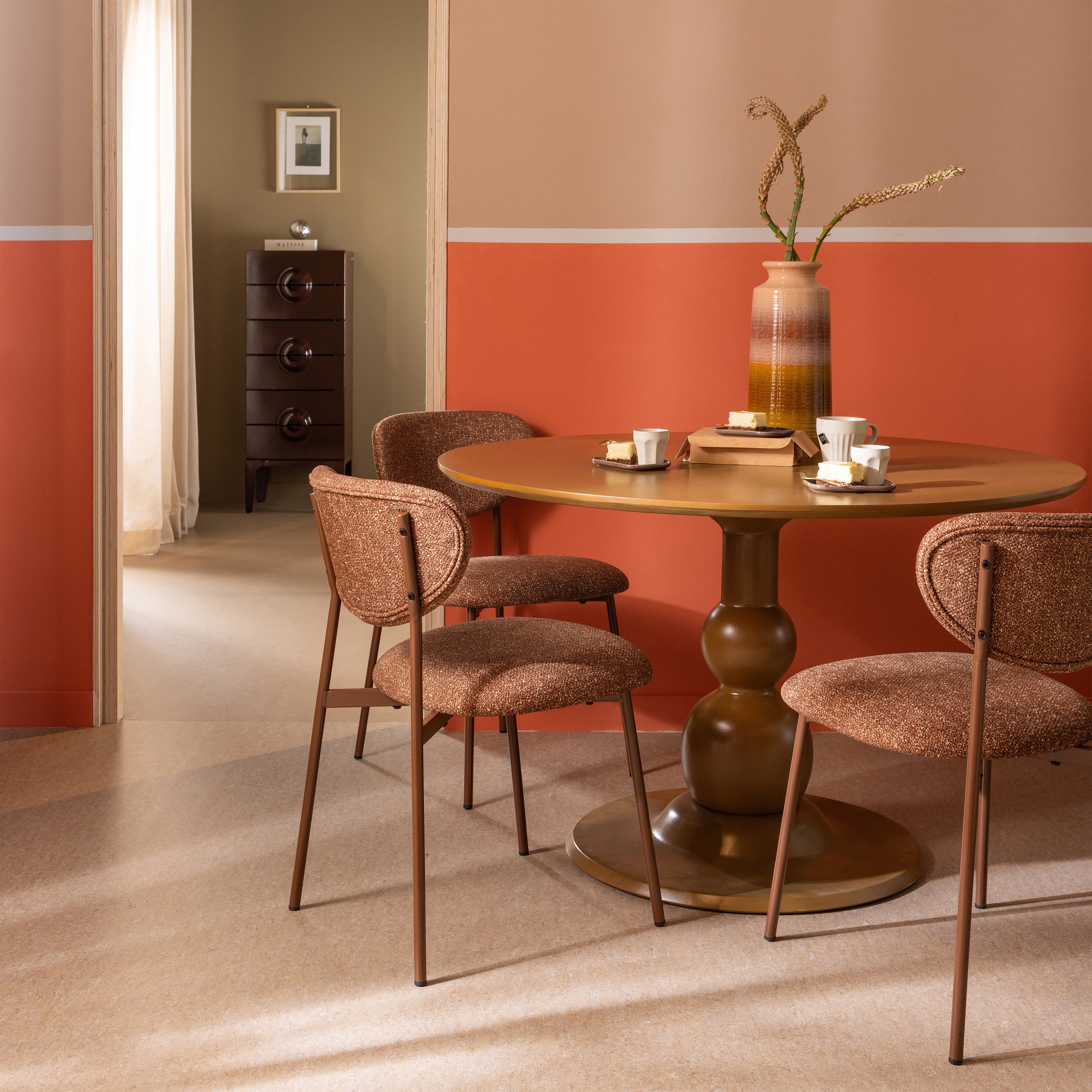 WOOOD Valor Eetkamerstoel - Bruin