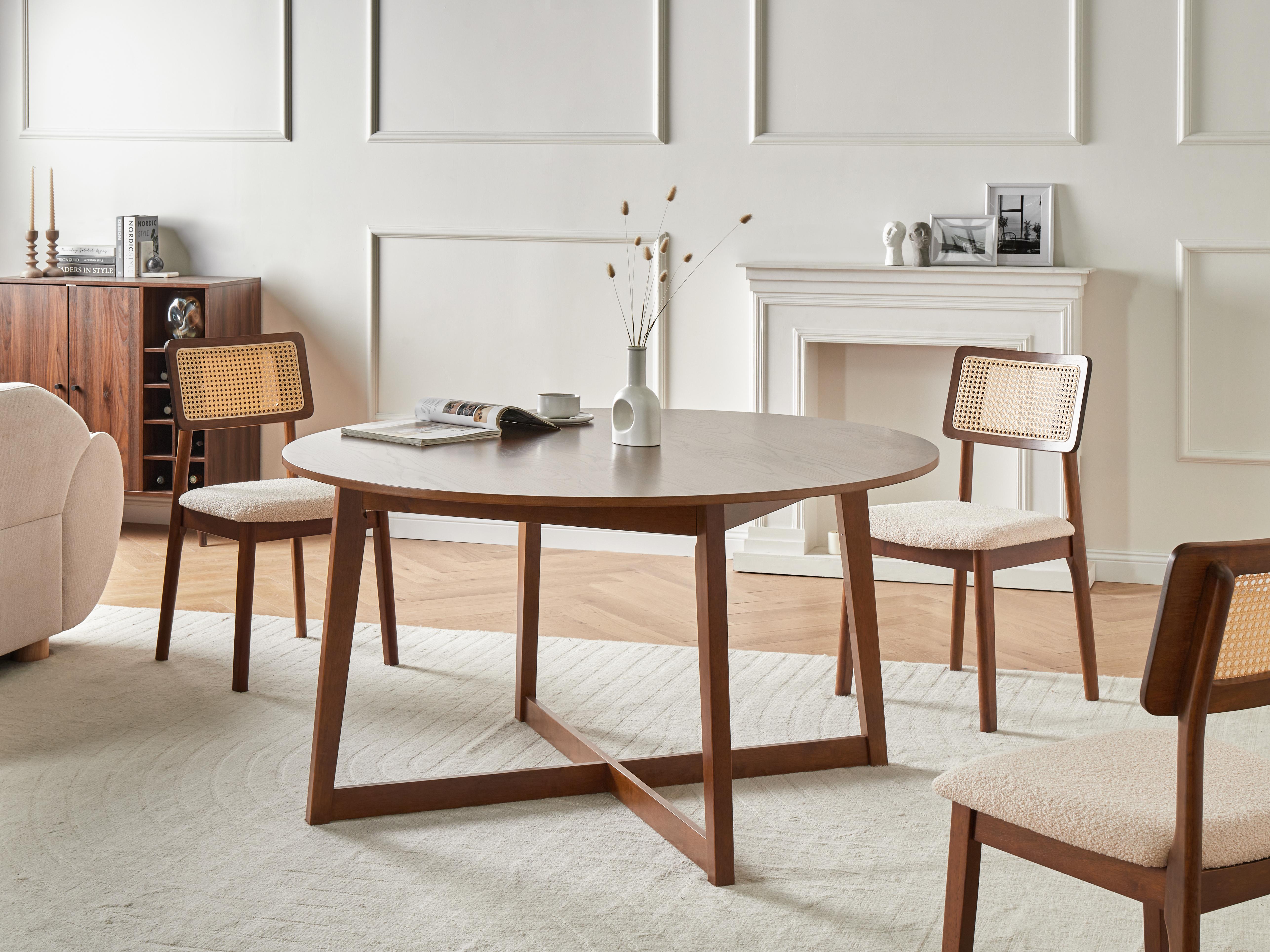 Dining Table WAIPORI Dark Oak 140 cm 140 cm