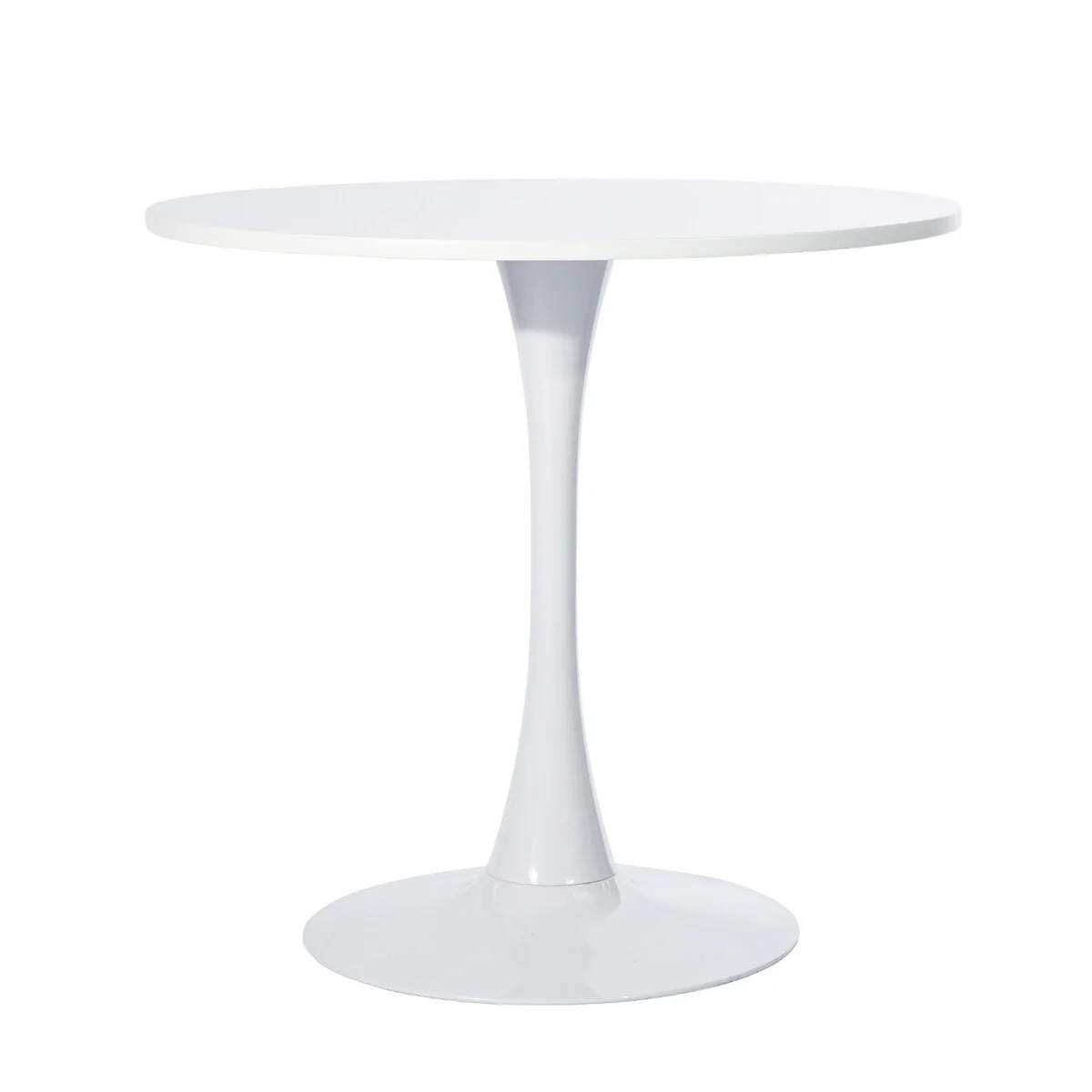 Homy Casa 31.5 Round Pedestal Dining Table for Modern Kitchen or Bistro Spaces