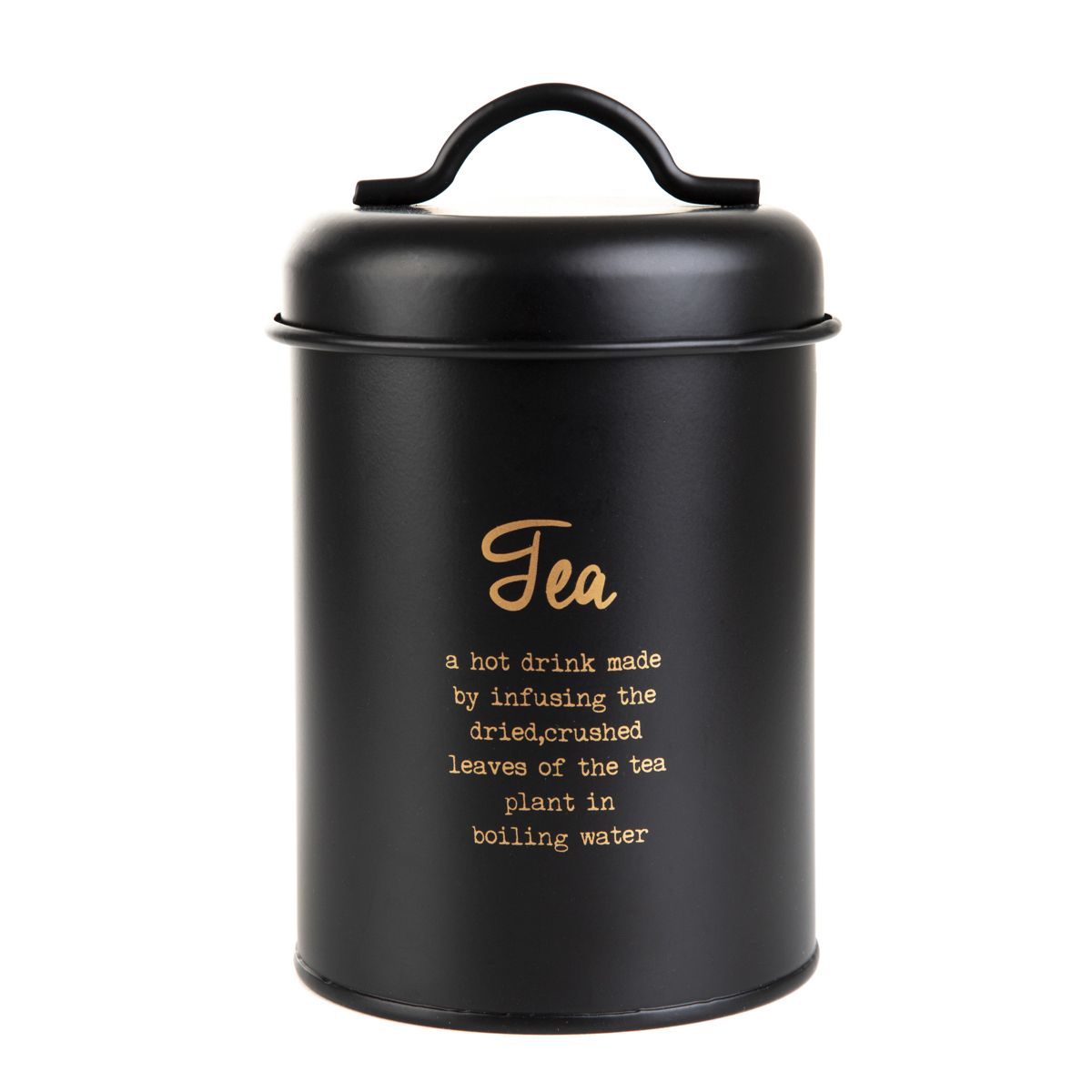 Pojemnik YENNIS na herbatę czarny 14x10 cm