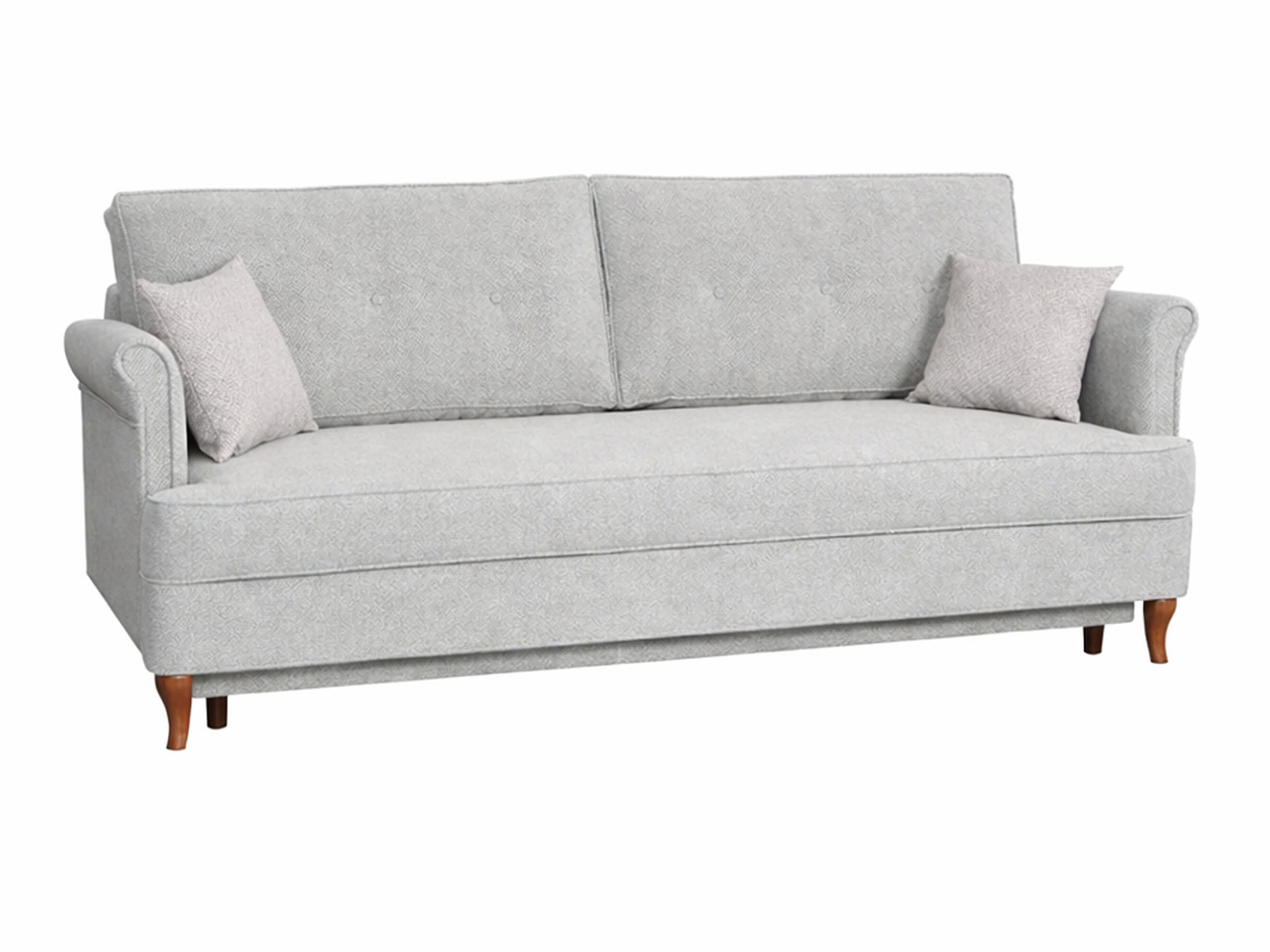 Sofa Columbia 220 cm rozkładana z funkcją spania i pojemnikiem, kolor szary