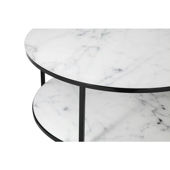 Couchtisch, BxH: 80 x 45 cm, Metall/Glas