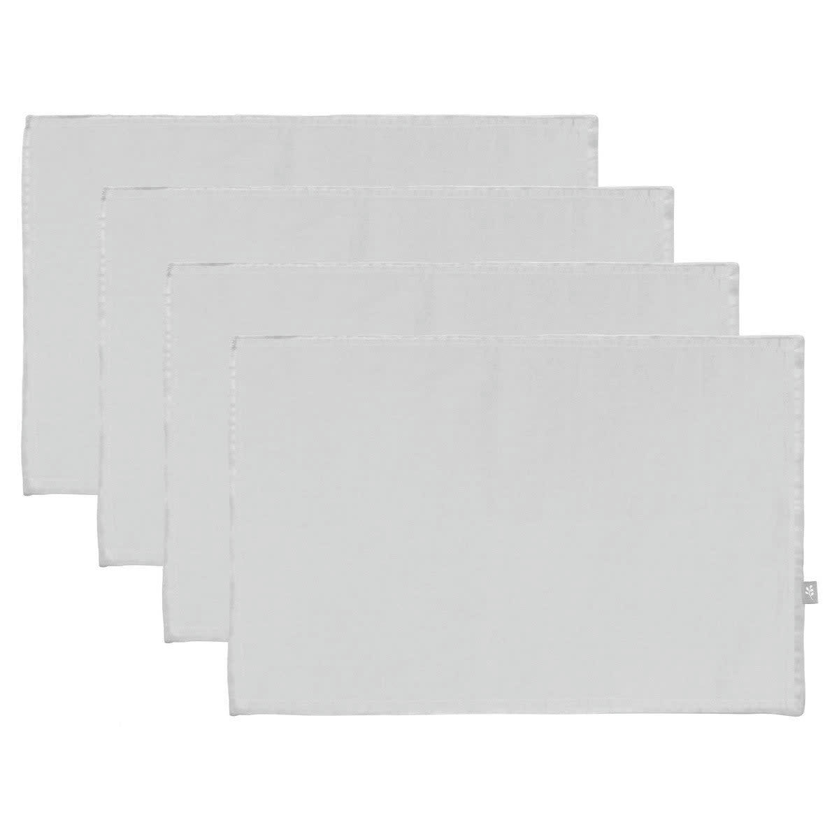 HORTENSE - Sets de table (x4) lin lavé  30x50 blanc