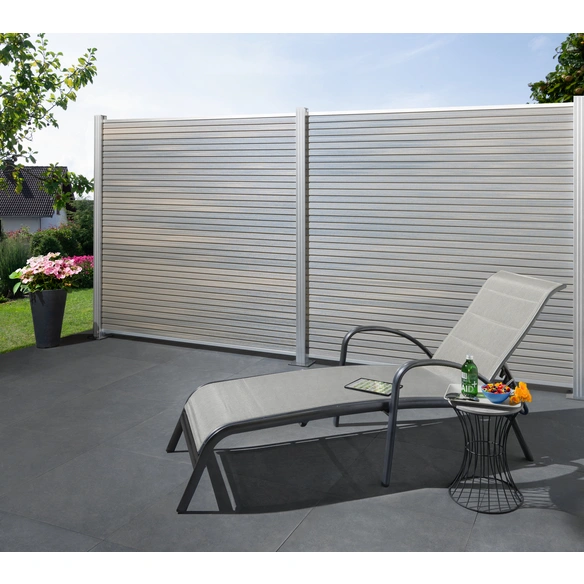 Steckzaunsystem »Turino«, BxH: 179 x 90 cm, 6er-Set, Rhombusoptik, silberfarben