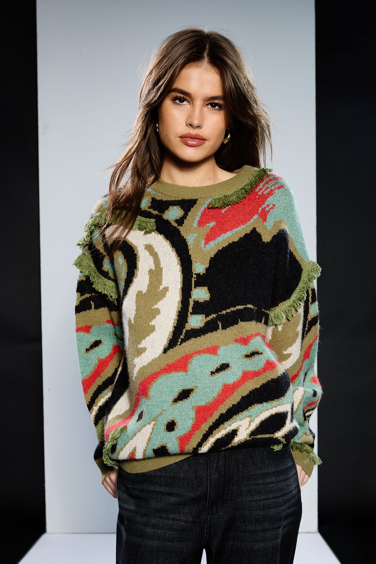RUNWAY 1.8.1.8 Runway 1.8.1.8 Longline Pattern Jumper