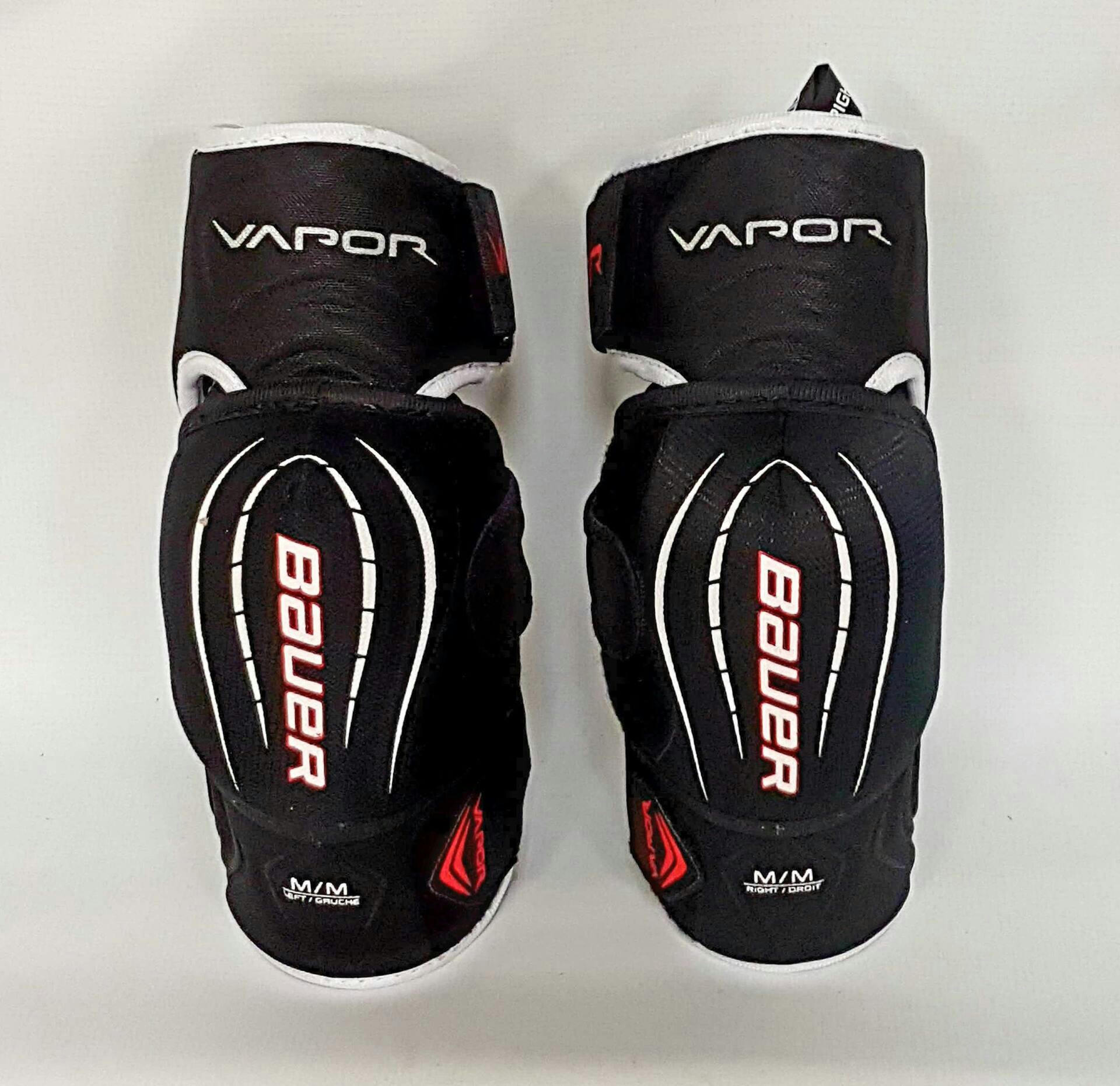 Bauer Vapor X Pro Lite Senior Hockey Lightweight Elbow Pads, Black & Red