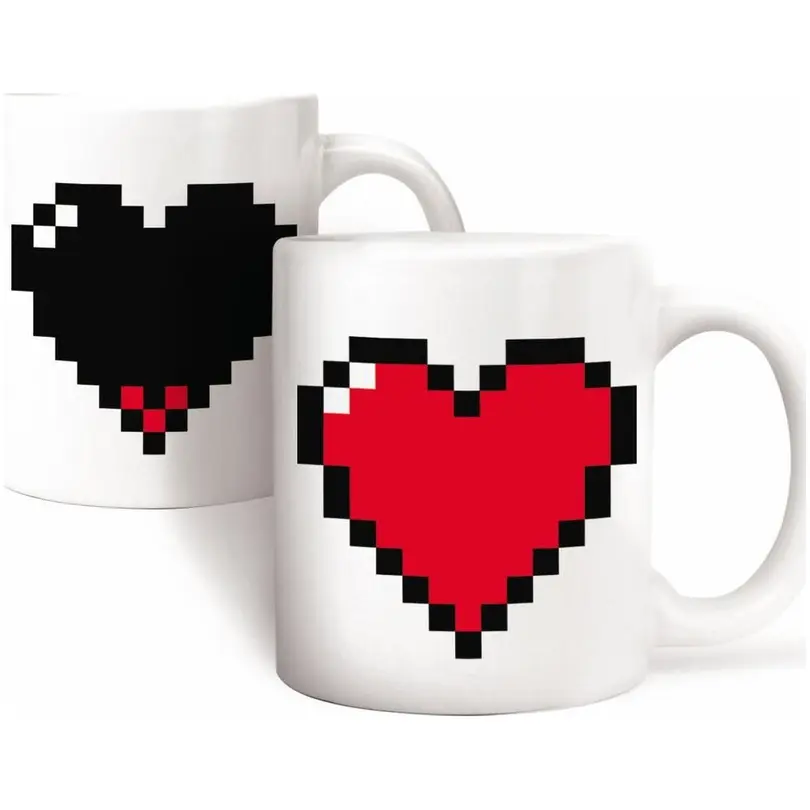 Kaffeebecher Pixel Herz
