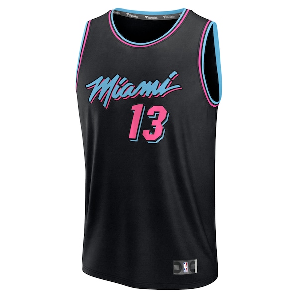 Bam Adebayo Miami Heat  Youth 2025/26 City Edition Fast Break Jersey - Black
