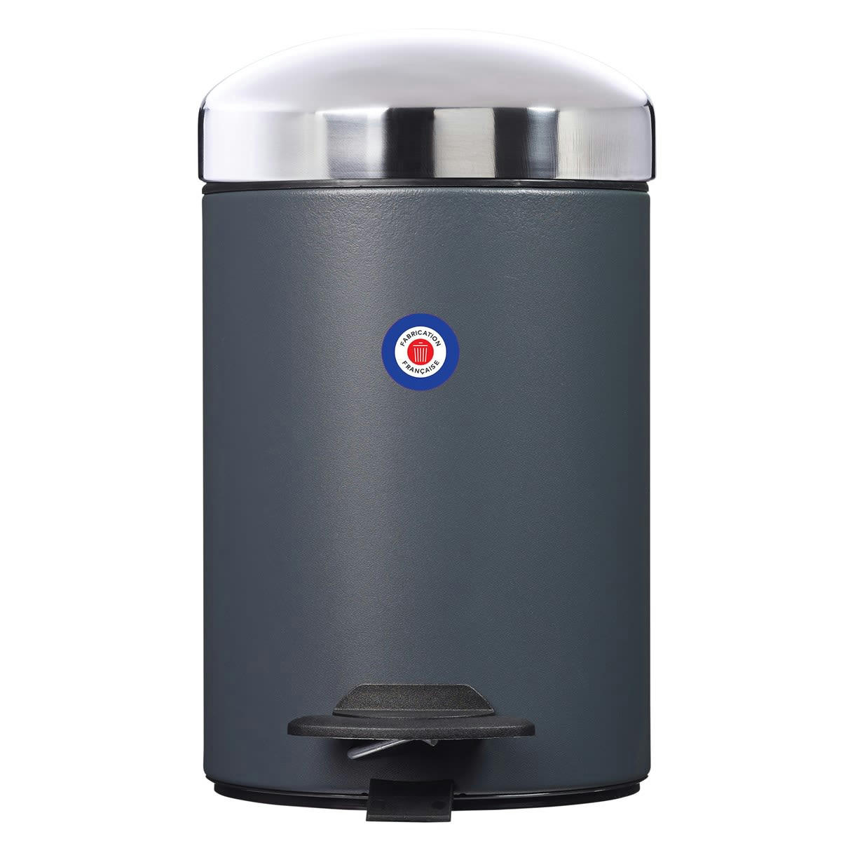 BONNY - Poubelle 3L en Métal Gris anthracite