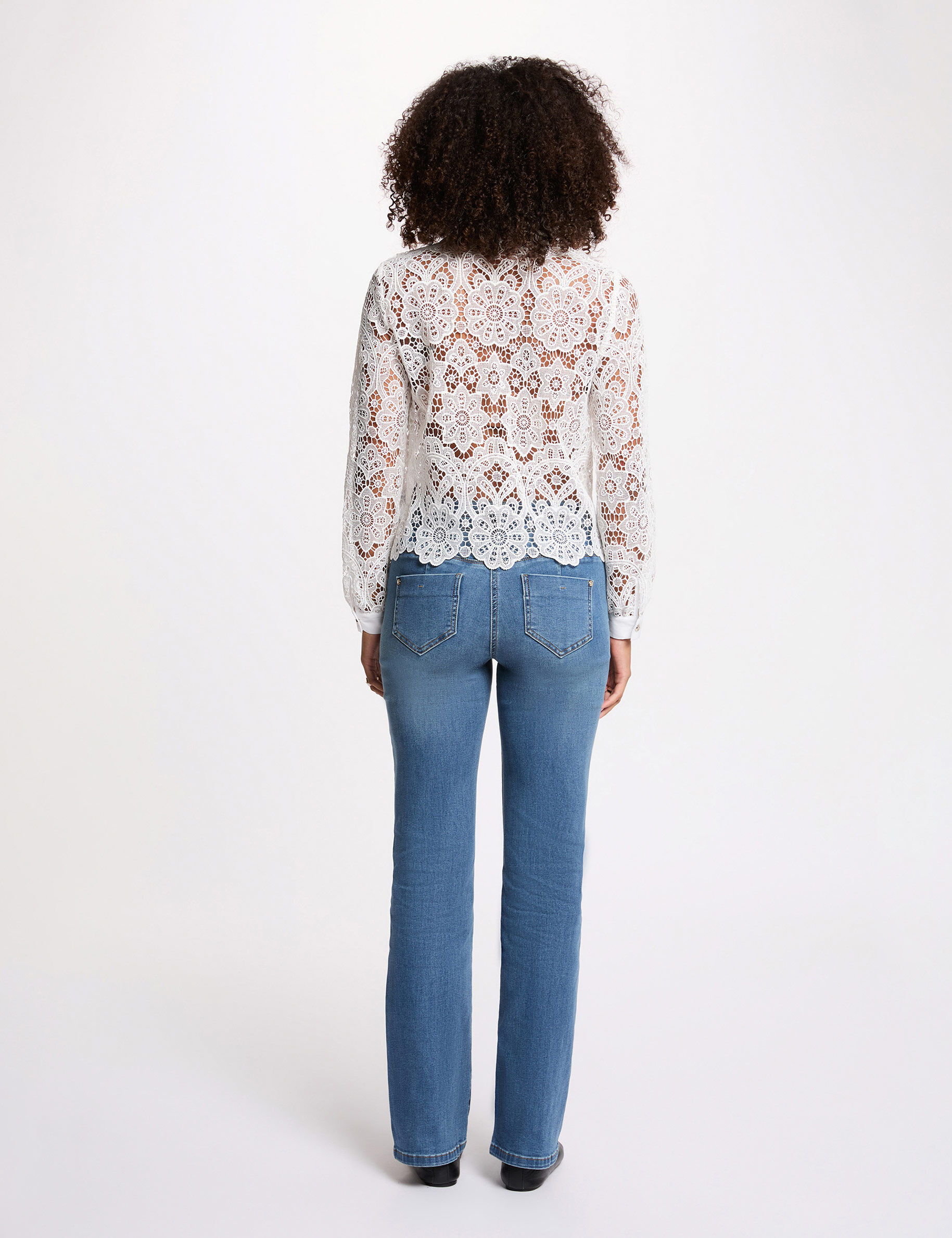 Long-Sleeved Shirt White Women