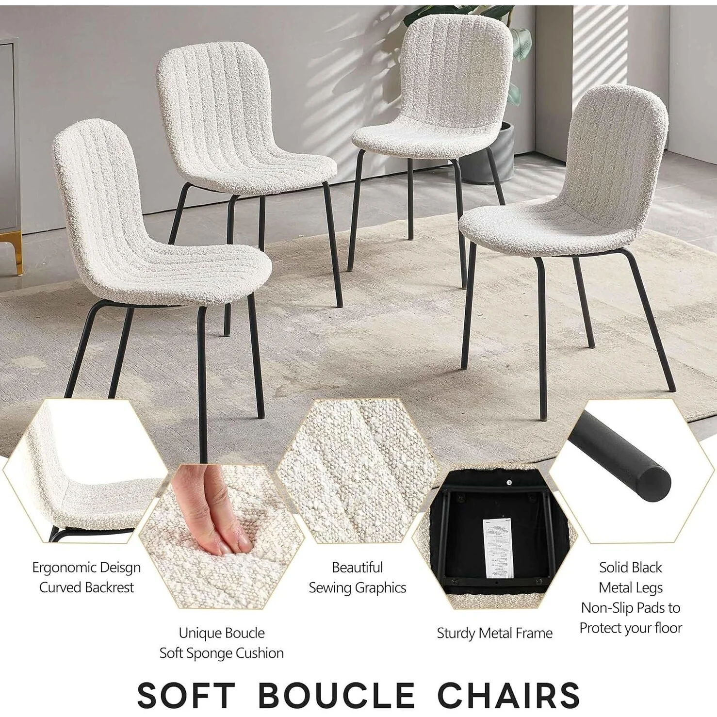 Howtai Upholstered Dining Chairs,Vintage PU Leather Accent Side Chairs