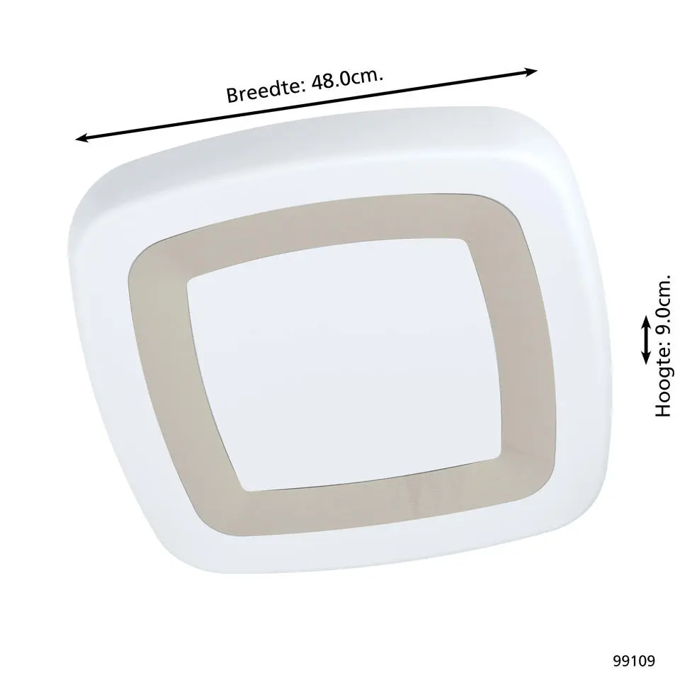 EGLO Ruidera Plafonni&egrave;re - LED - 48 cm - Wit