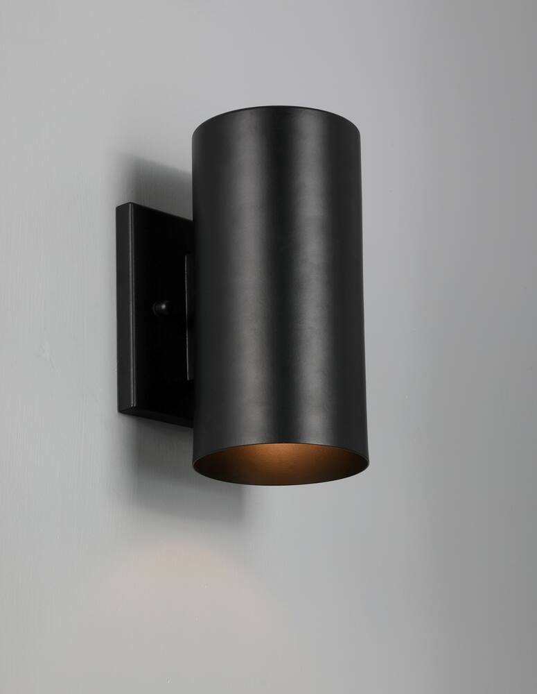 NOMA Cylinder Outdoor Wall Light, Matte Black
