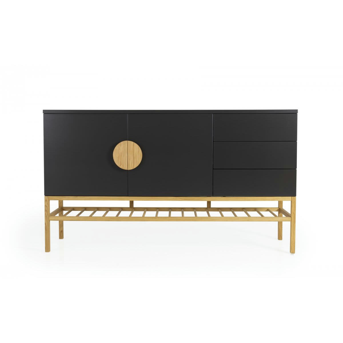 ATOUMA - Buffet bas design en bois noir