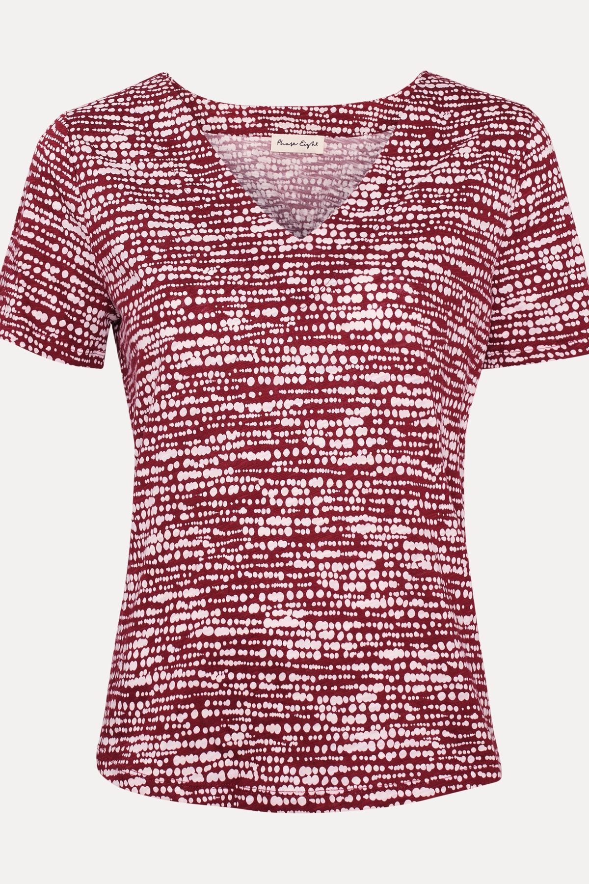 Phase Eight Alice V Neck Spot Print Top