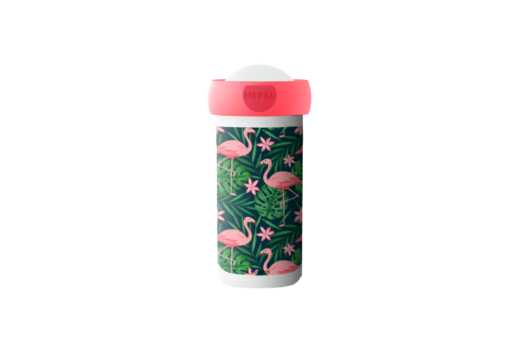 Ontwerp je eigen schoolbeker - Flamingo