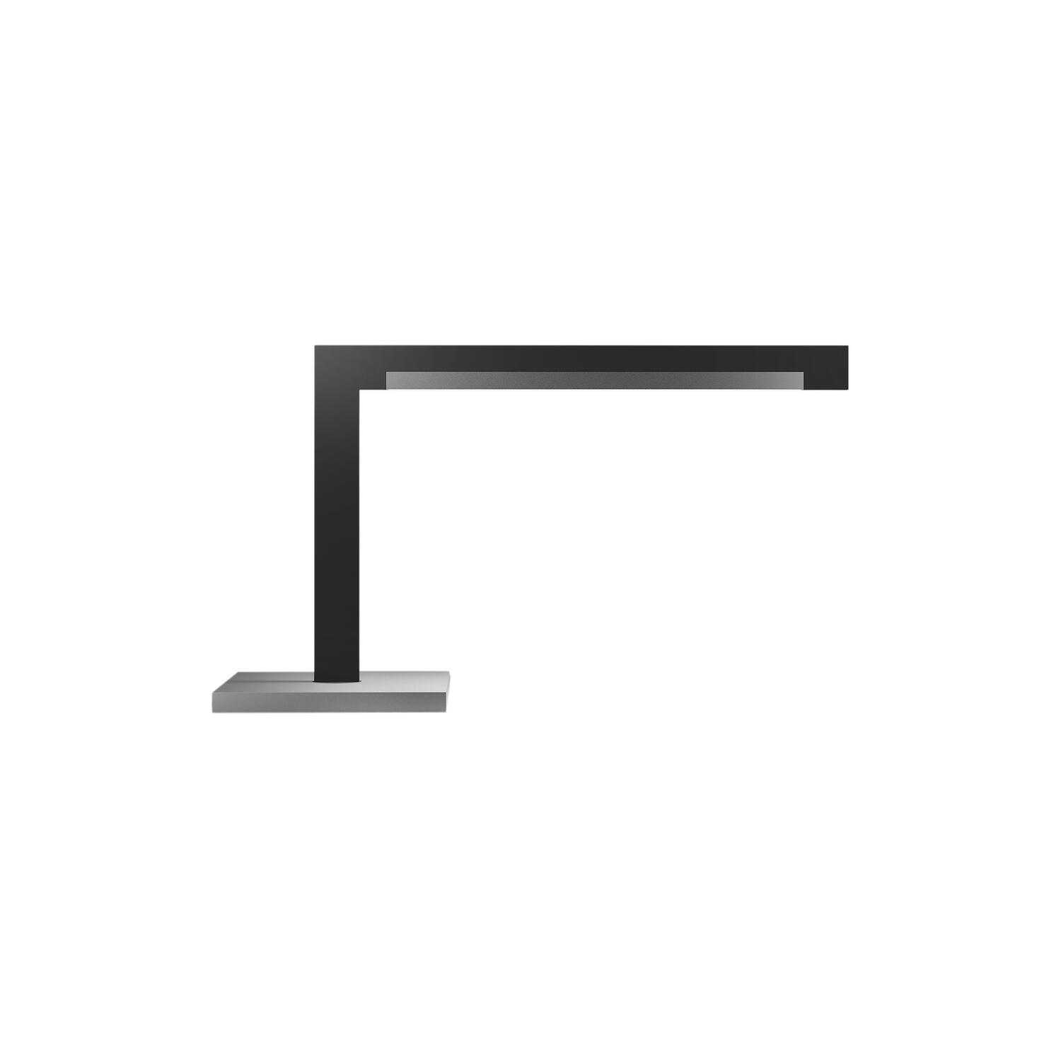 INLAY T2 LINEAR bordlampe, matt black/satin silver