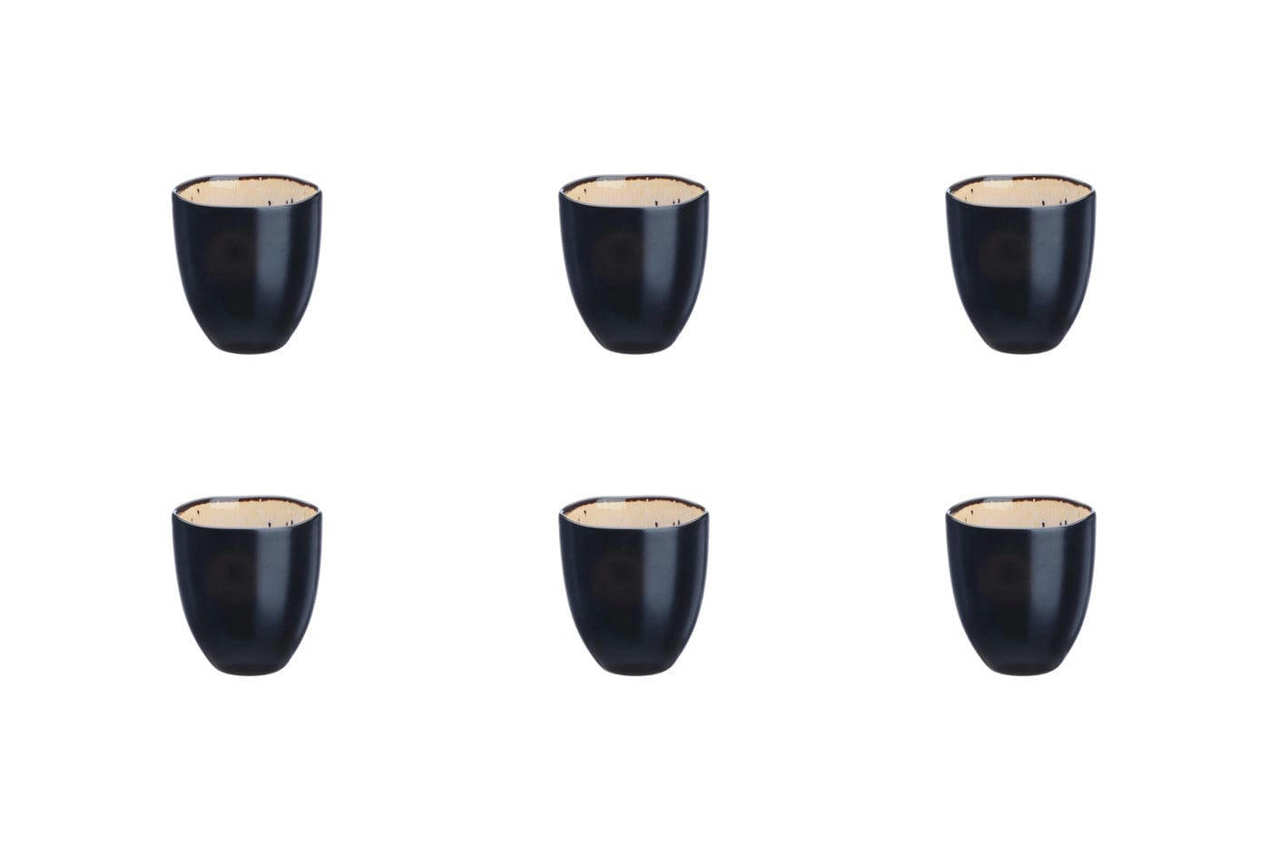 REACTIV - Lot de 6 tasses en grès blanc D7