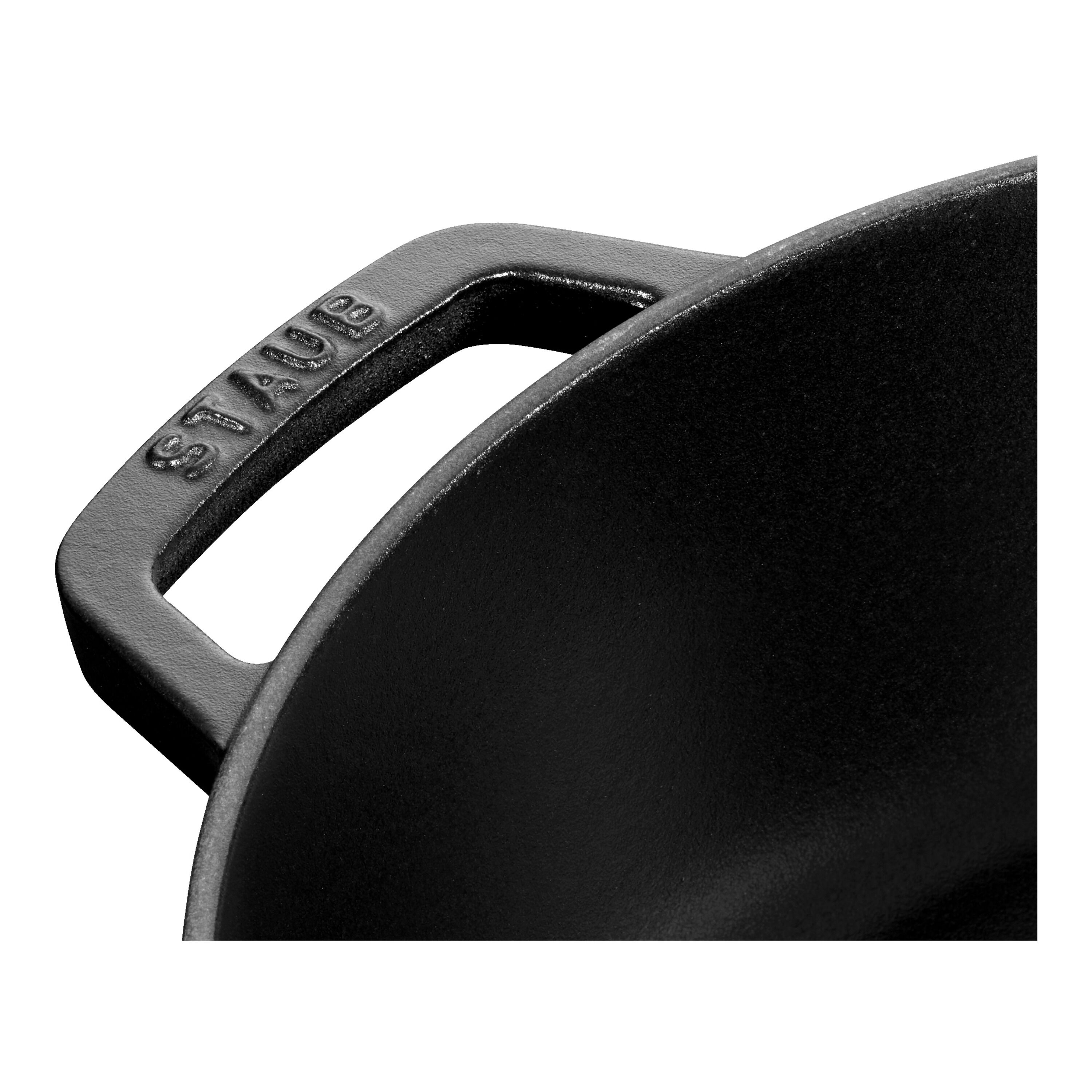24 cm round Cast iron Saute pan Chistera black