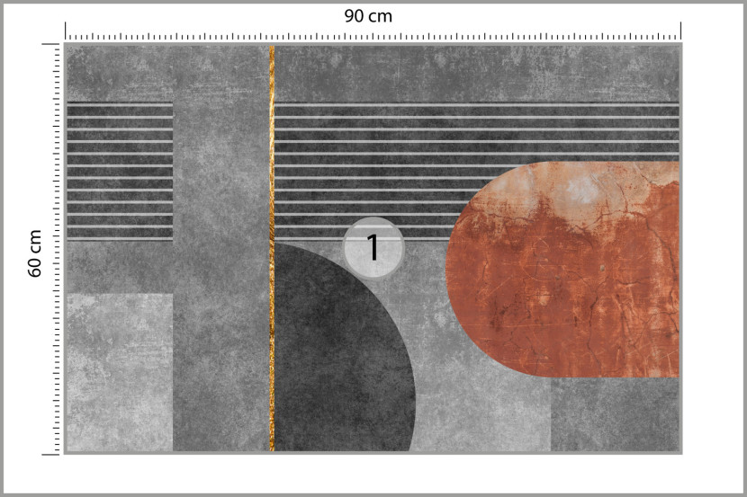 Fototapeta Wzór Geometryczny BETON Mural 90x60cm