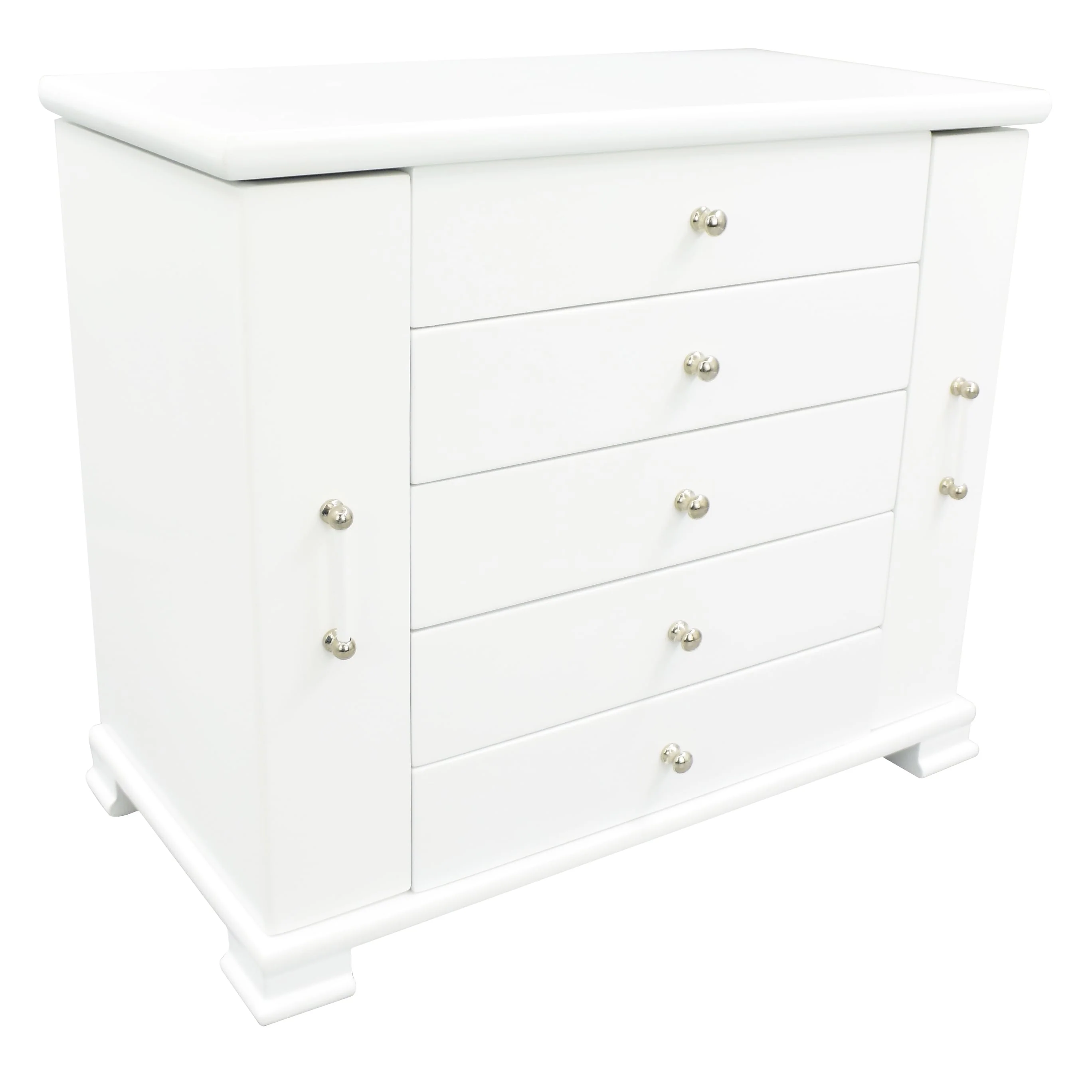 White Modern Wood Jewelry Box