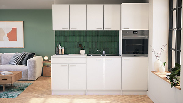 Meuble haut de cuisine Primalight 2 portes L. 80 cm blanc