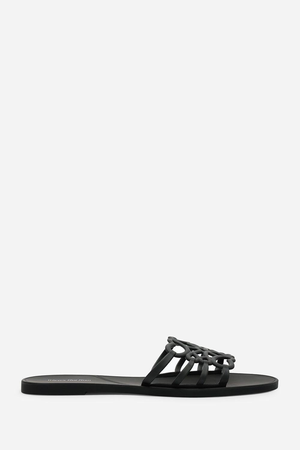 Where's That From Emiliana Matte Cut Out Jelly Flat Sandals