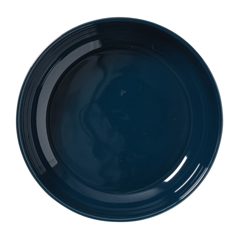 Hugo Kennis diep bord - blauw/wit - &Oslash;22 cm