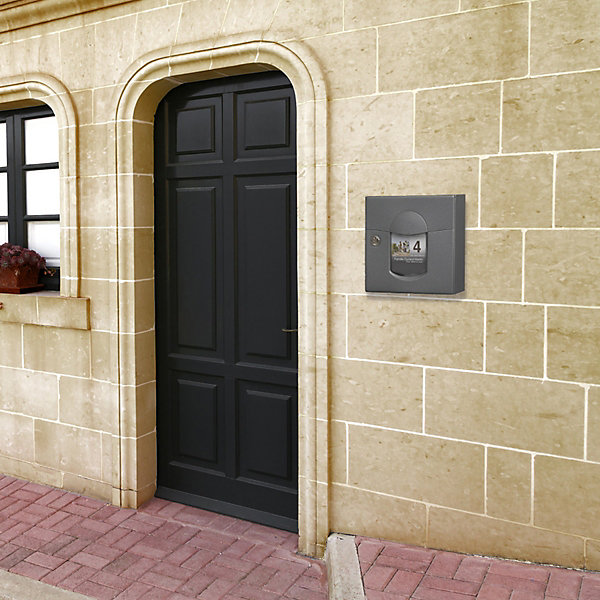 Boite aux lettres Soléa compact Gris anthracite aspect sablé REN 0206MS