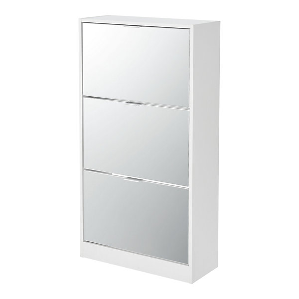Meuble à chaussures Krageroe 115 x 60 x 24 cm blanc en.casa
