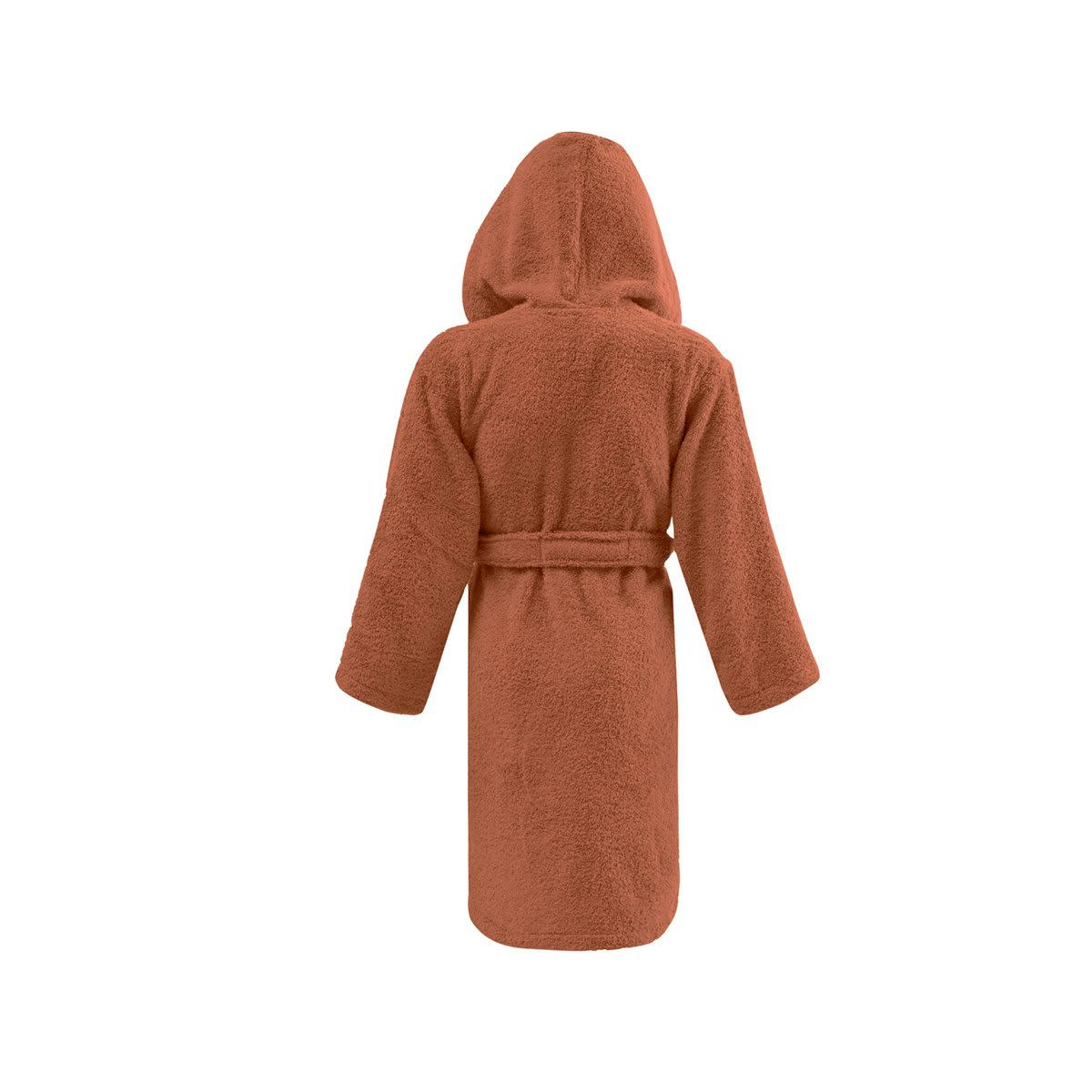 LUXURY - Peignoir enfant à capuche 450 g/m²  brique 02 ans