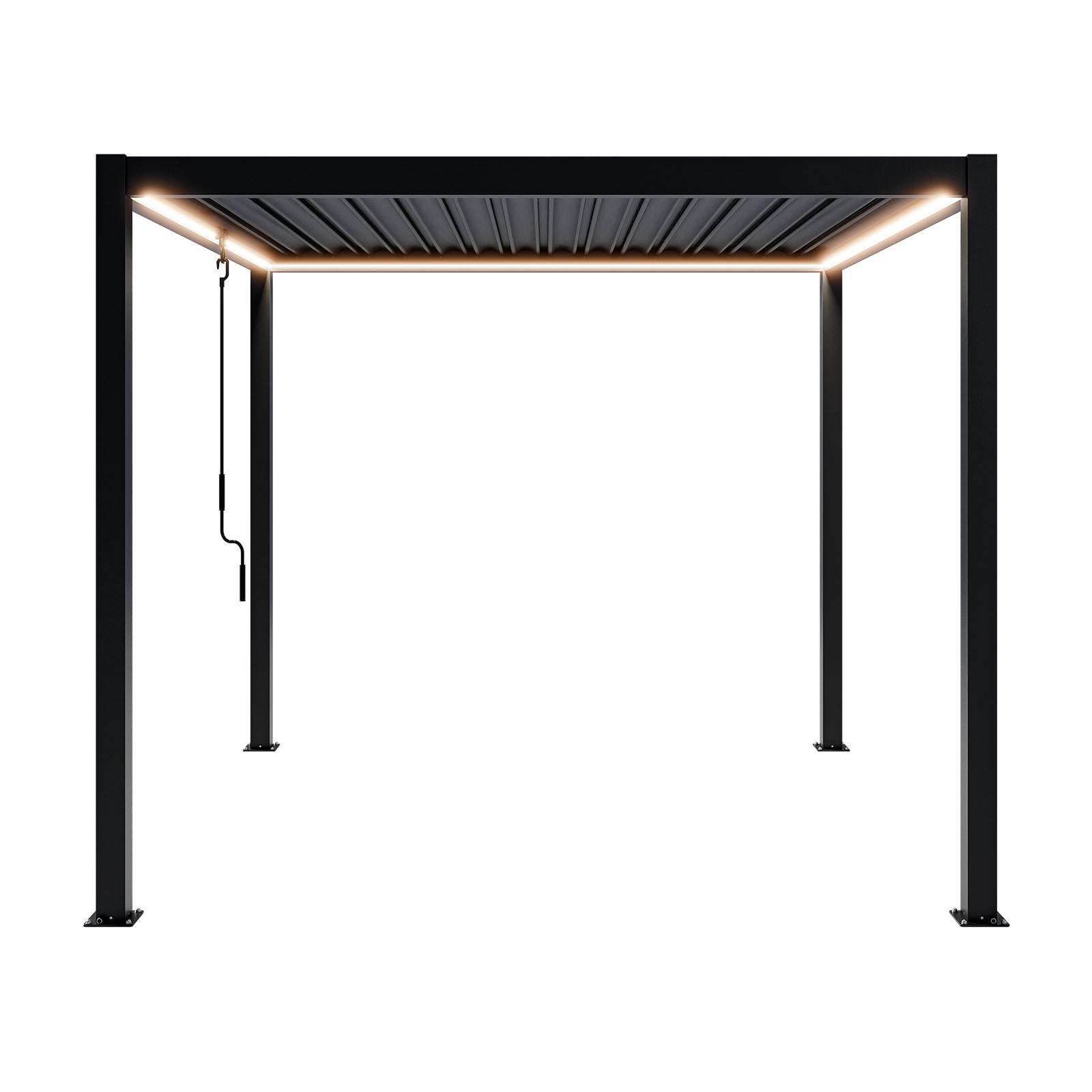 Pergola NORDVIC Skyline LED 3x3 m Antracyt, 100% Aluminiowa
