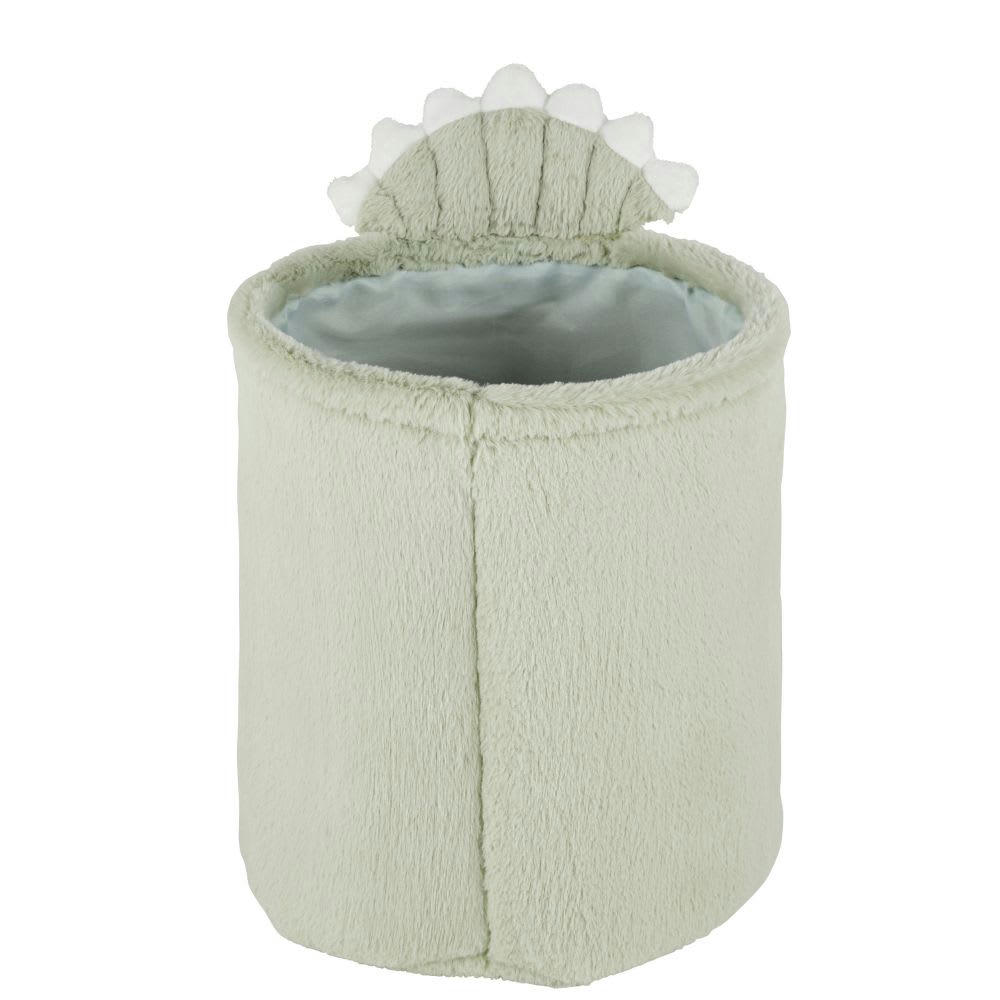 MARLO - Panier de rangement dinosaure vert et blanc