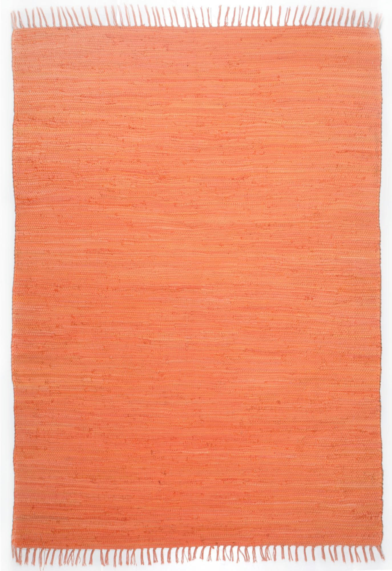 HAPPY COTTON - Tapis réversible en coton - tissé à la main - terracotta 90x160