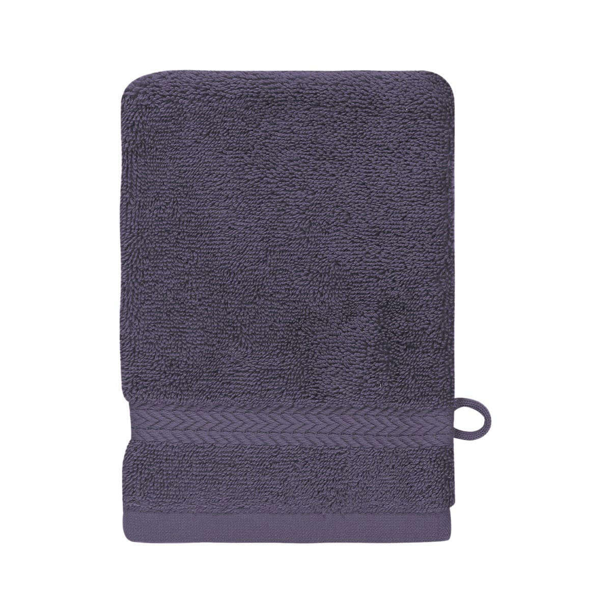 LUXURY - Lot de 3 gants de toilette 550gr/m²  myrtille 16x22 cm
