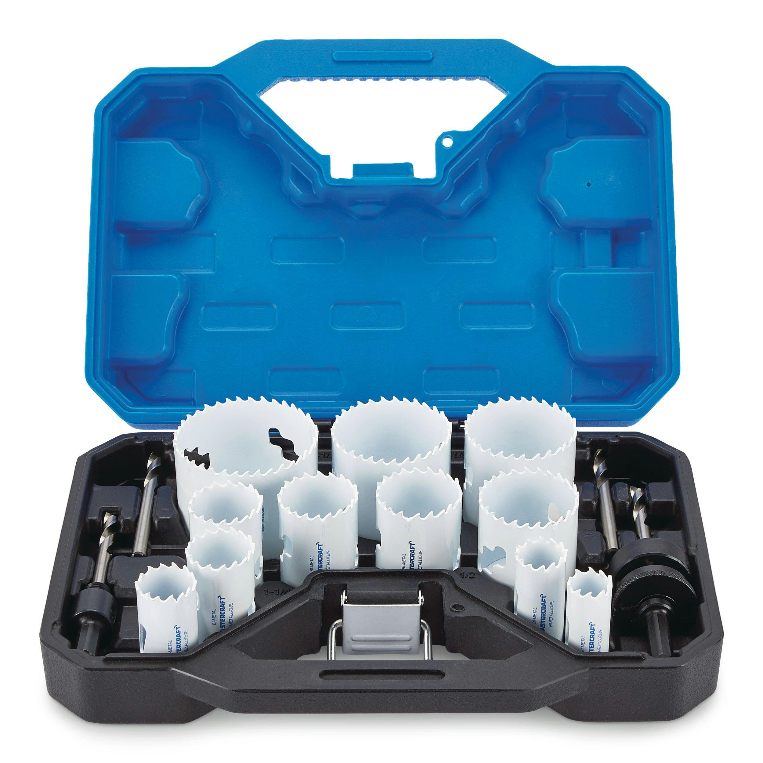 Mastercraft Bi-Metal Hole Saw Set for Wood, Metal and Plastic, 17-pc