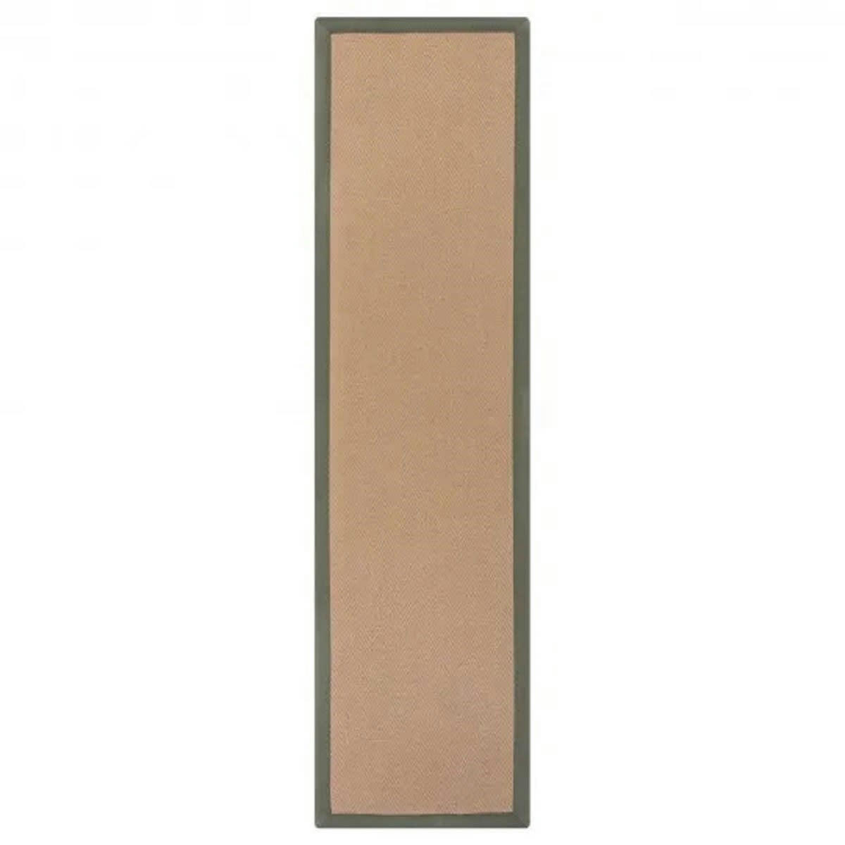 RIKA - Tapis de couloir en jute vert kaki 60x230 cm