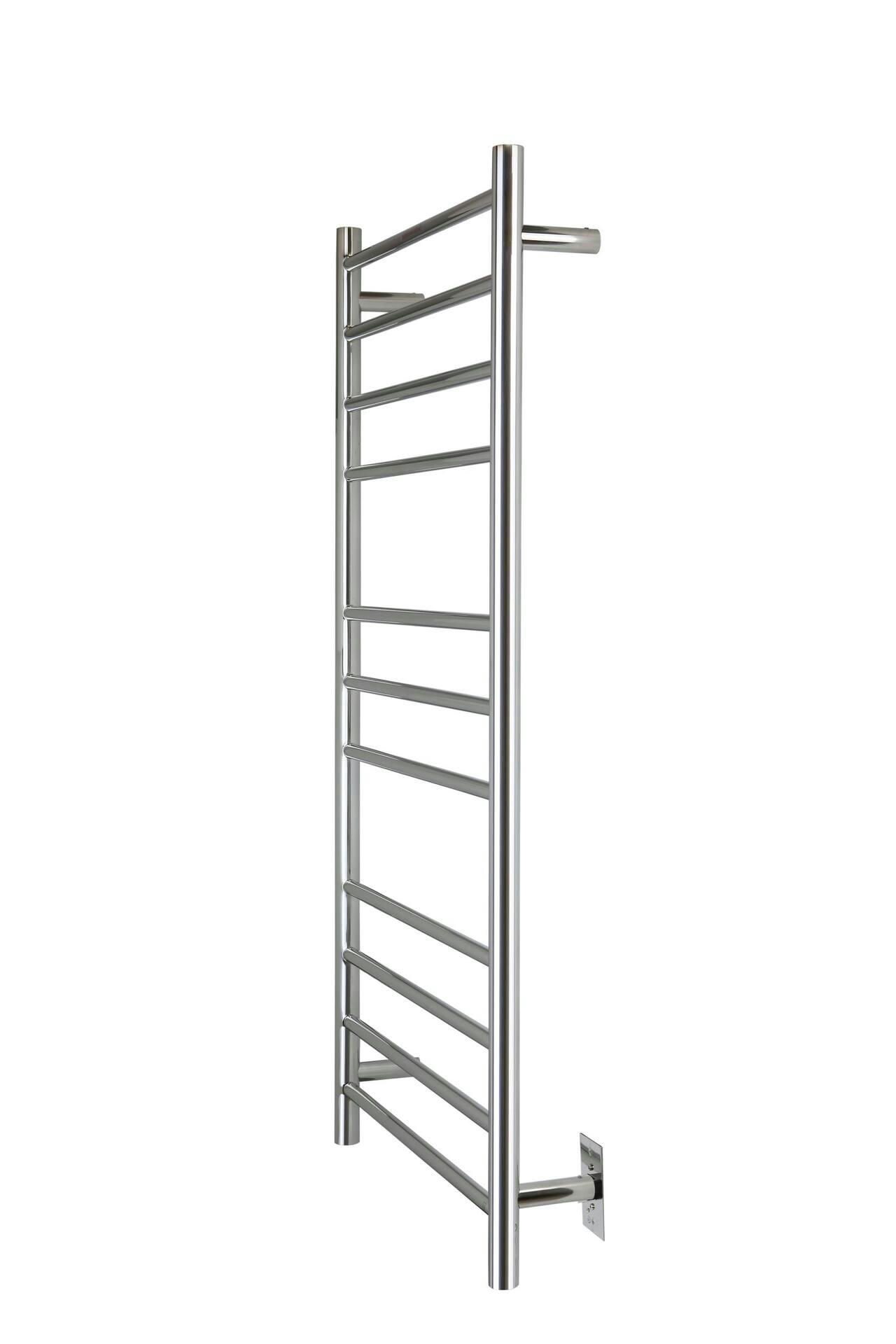 WarmlyYours Ontario XL Electric Towel Warmer, Polished Stainless Steel, 11-Bars
