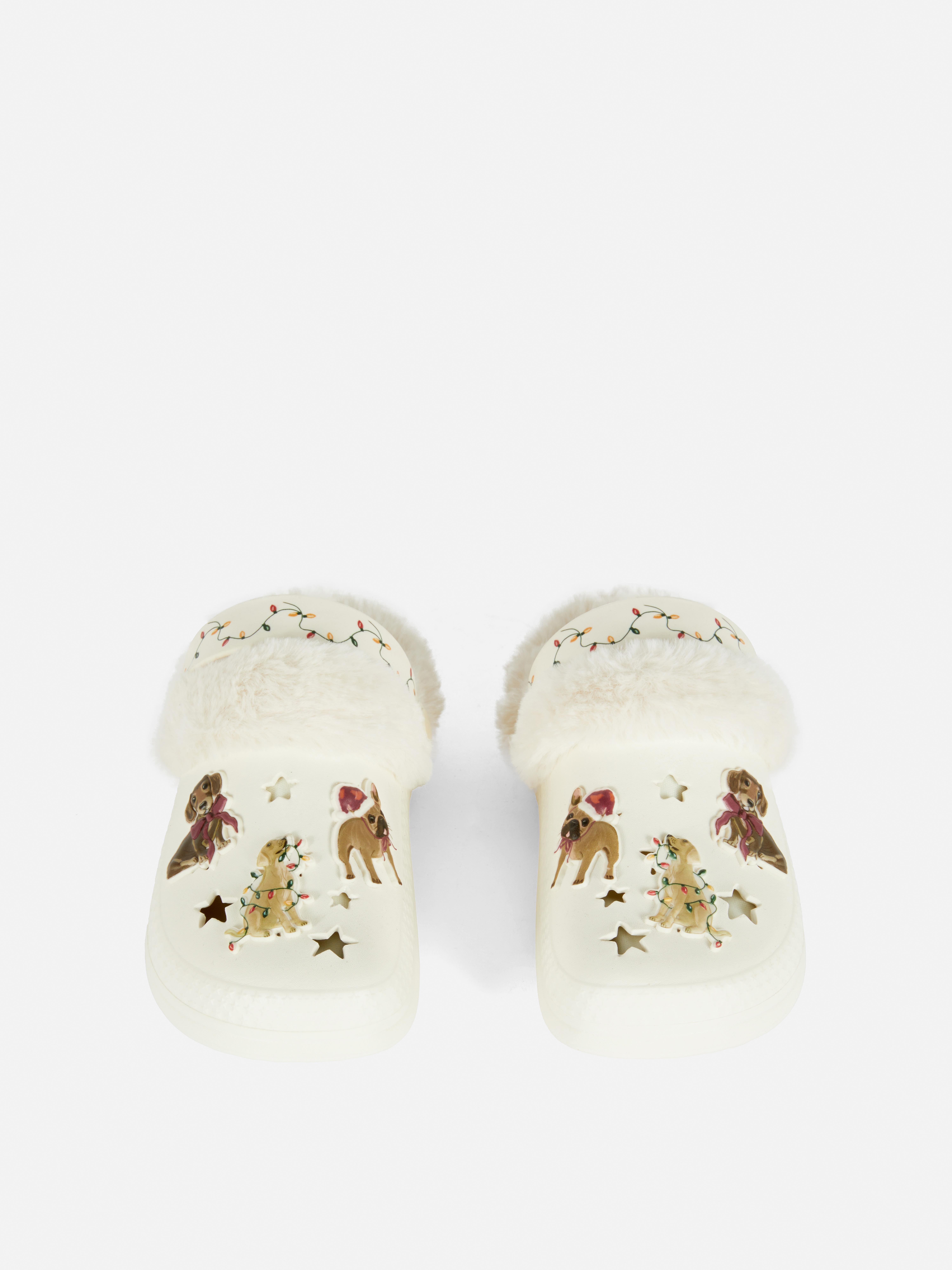 Kid’s Dog Charm Family Christmas Clogs