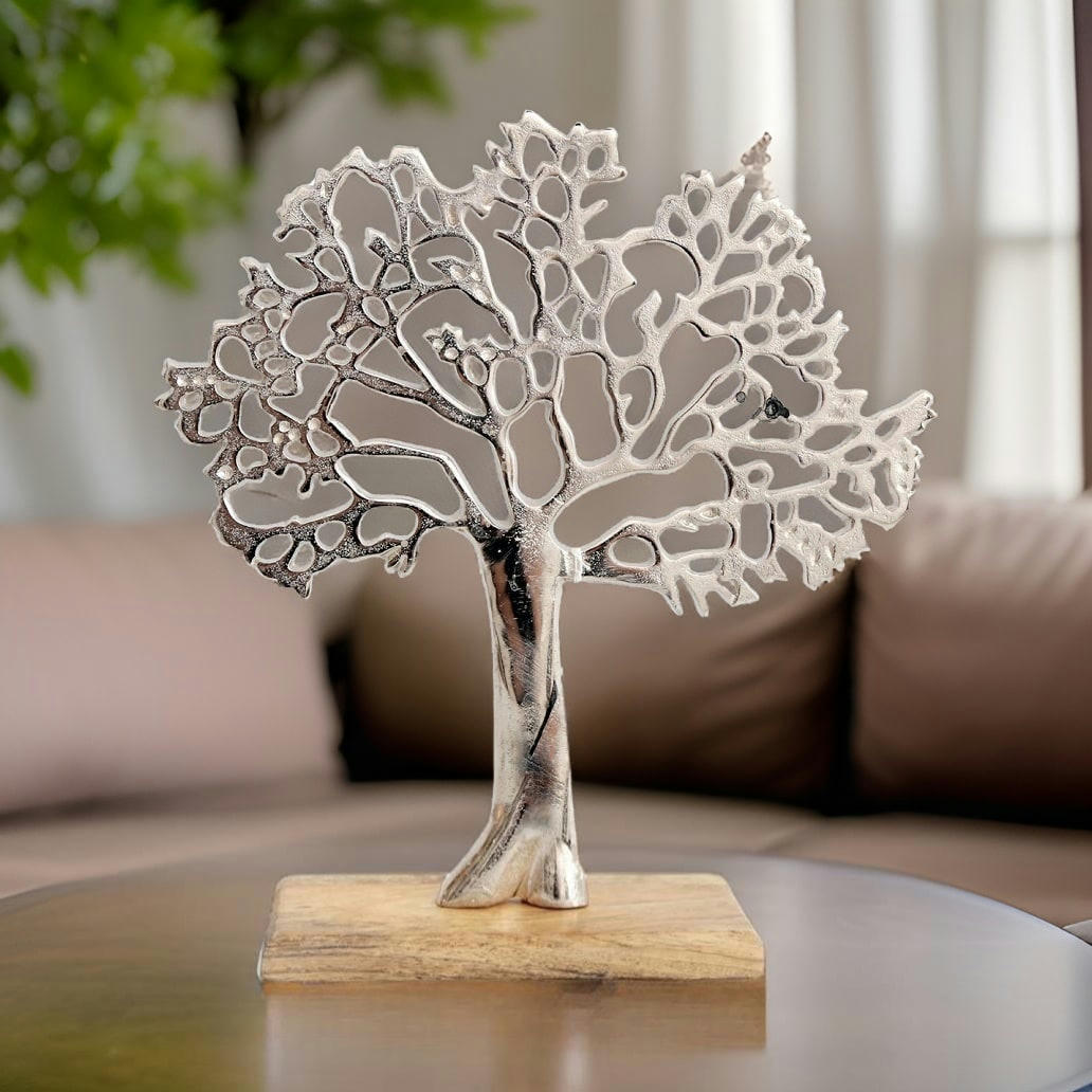 - Arbre décoratif en aluminium et bois de manguier de vie taille 2