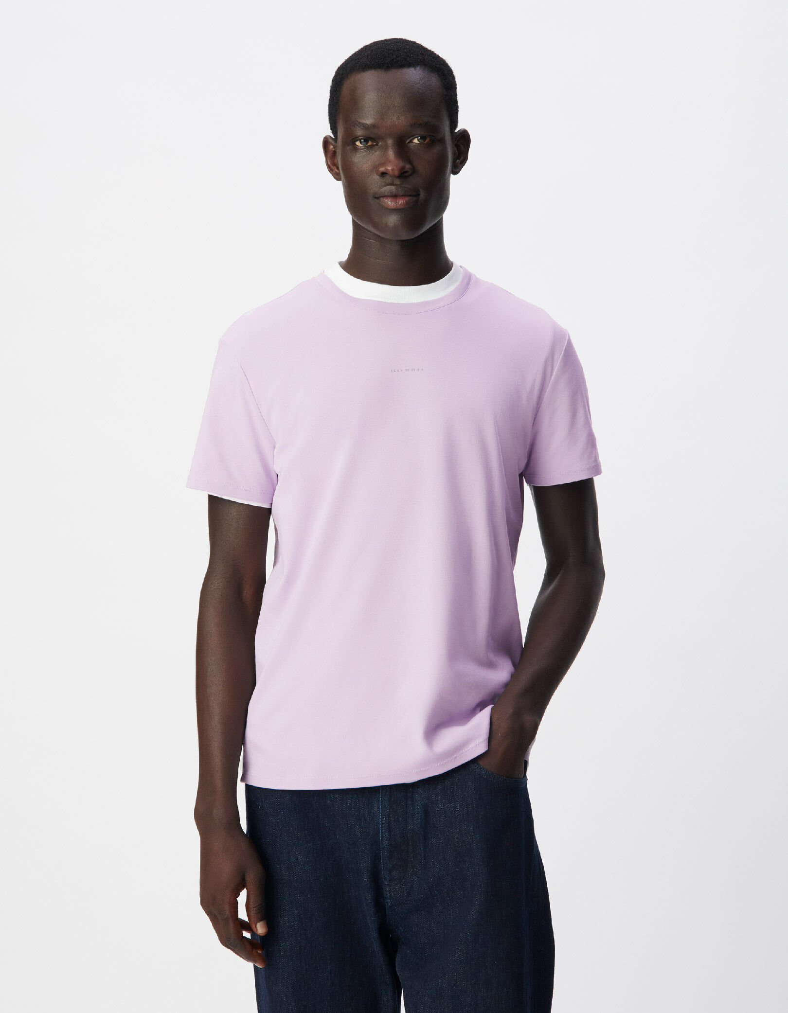 T-shirt lilas détail logo ABSOLUTE DRY Homme