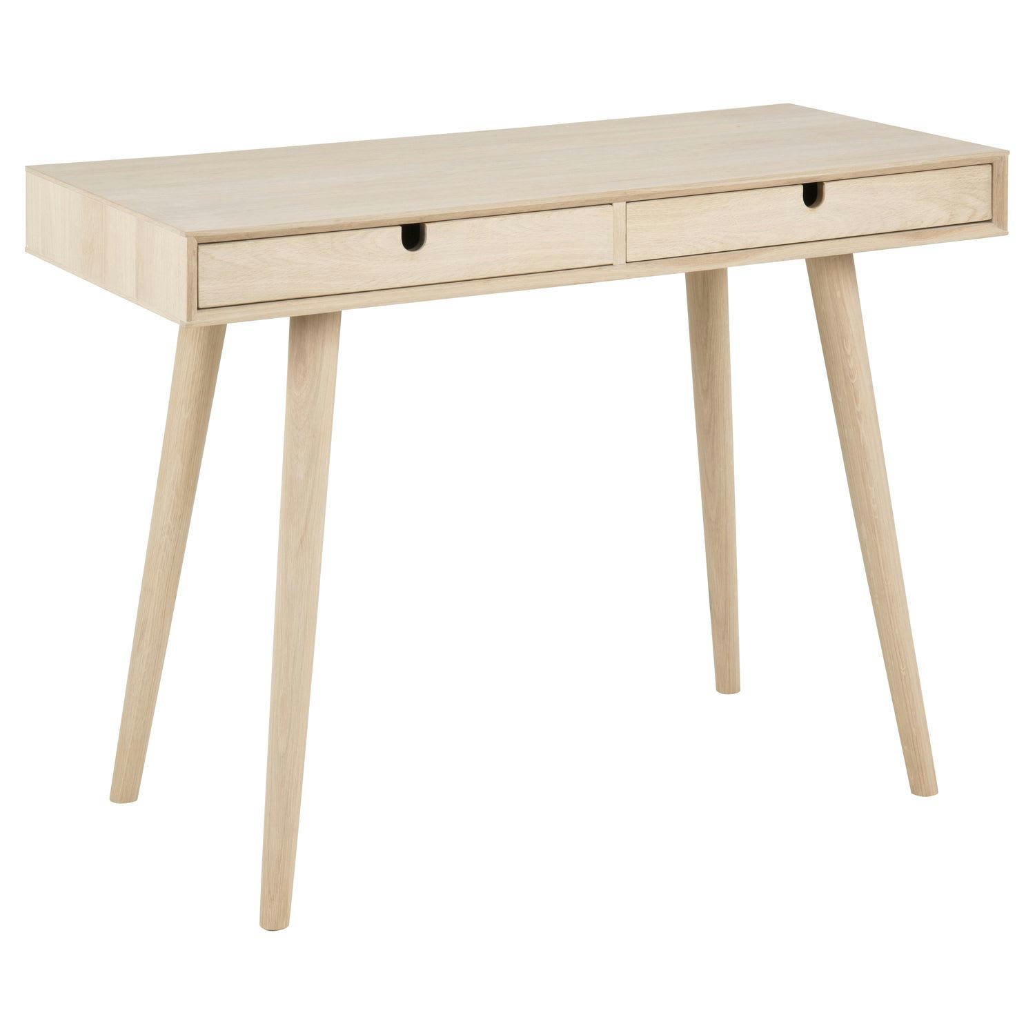 DINER - Bureau diner en panneau de particules avec 2 tiroirs beige