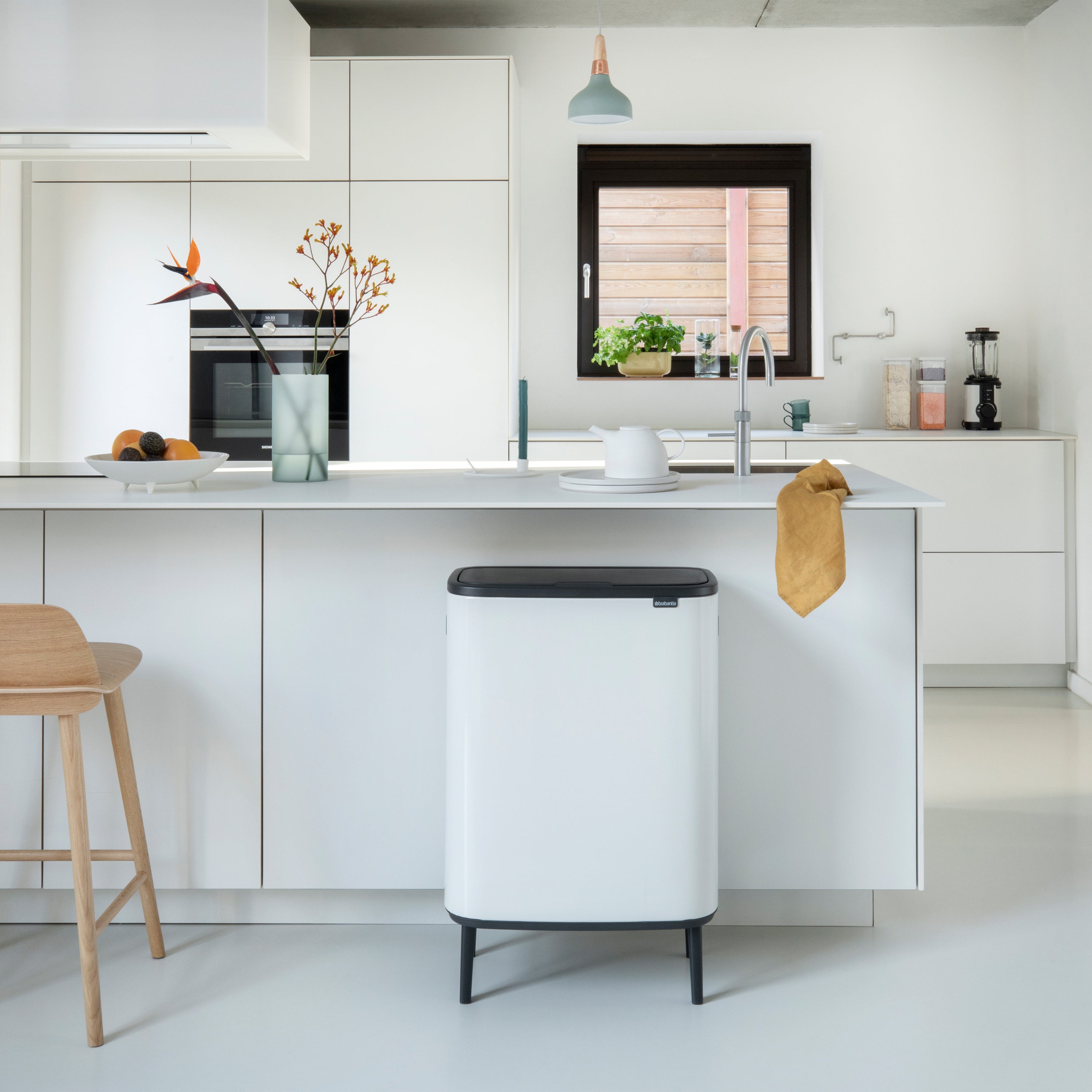 Brabantia Bo Touch Bin Hi Afvalemmer 2 x 30 L - Wit