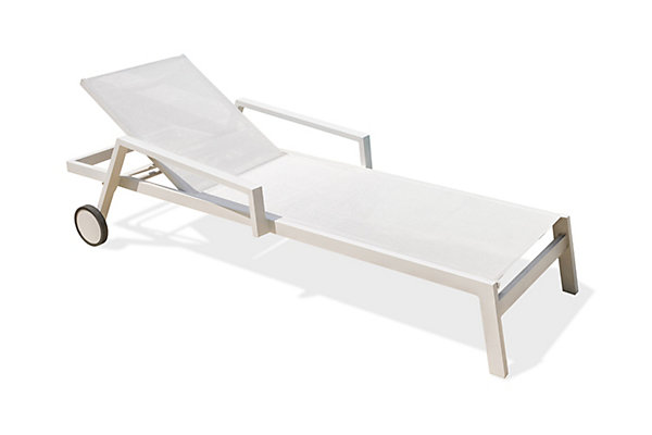 Bain de soleil Ibiza aluminium blanc L.210 cm Paris Garden