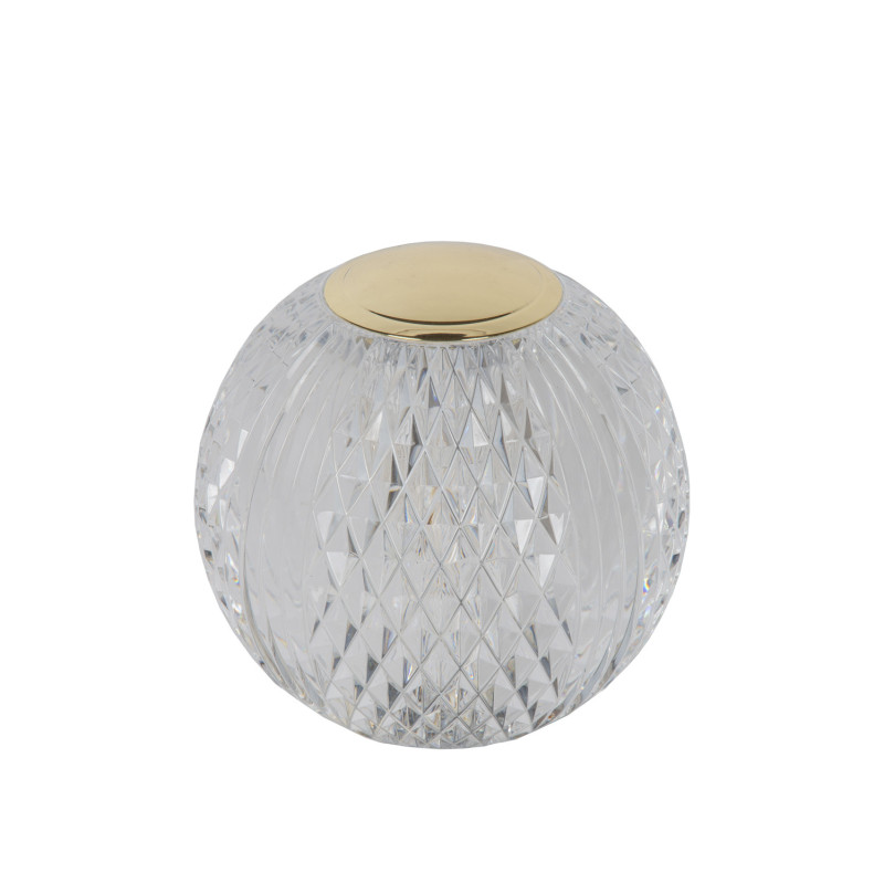Lampe de table LED rechargeable Cintra transparente Ø 11 cm 2 W LUCIDE
