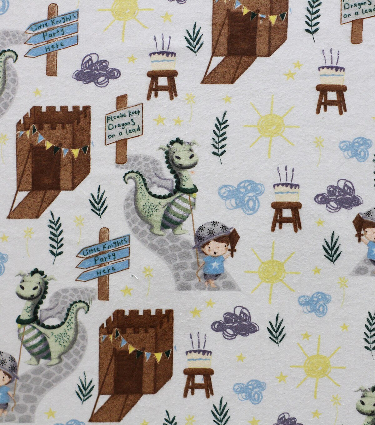 Boy & Dragon Super Snuggle Flannel Fabric
